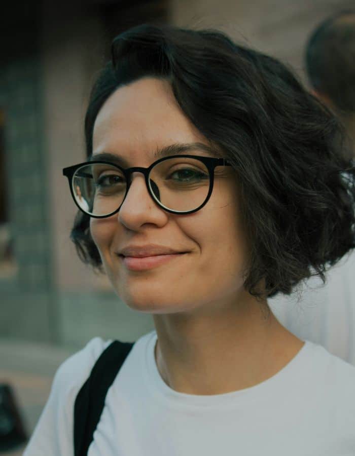 woman in glasses